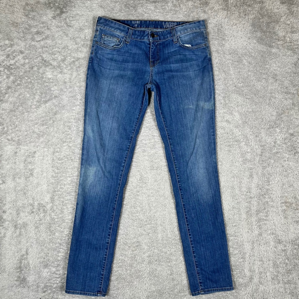 Vans Skinny Jeans Womens 11 Medium Wash Blue Denim Skate VN-0NZIW1N